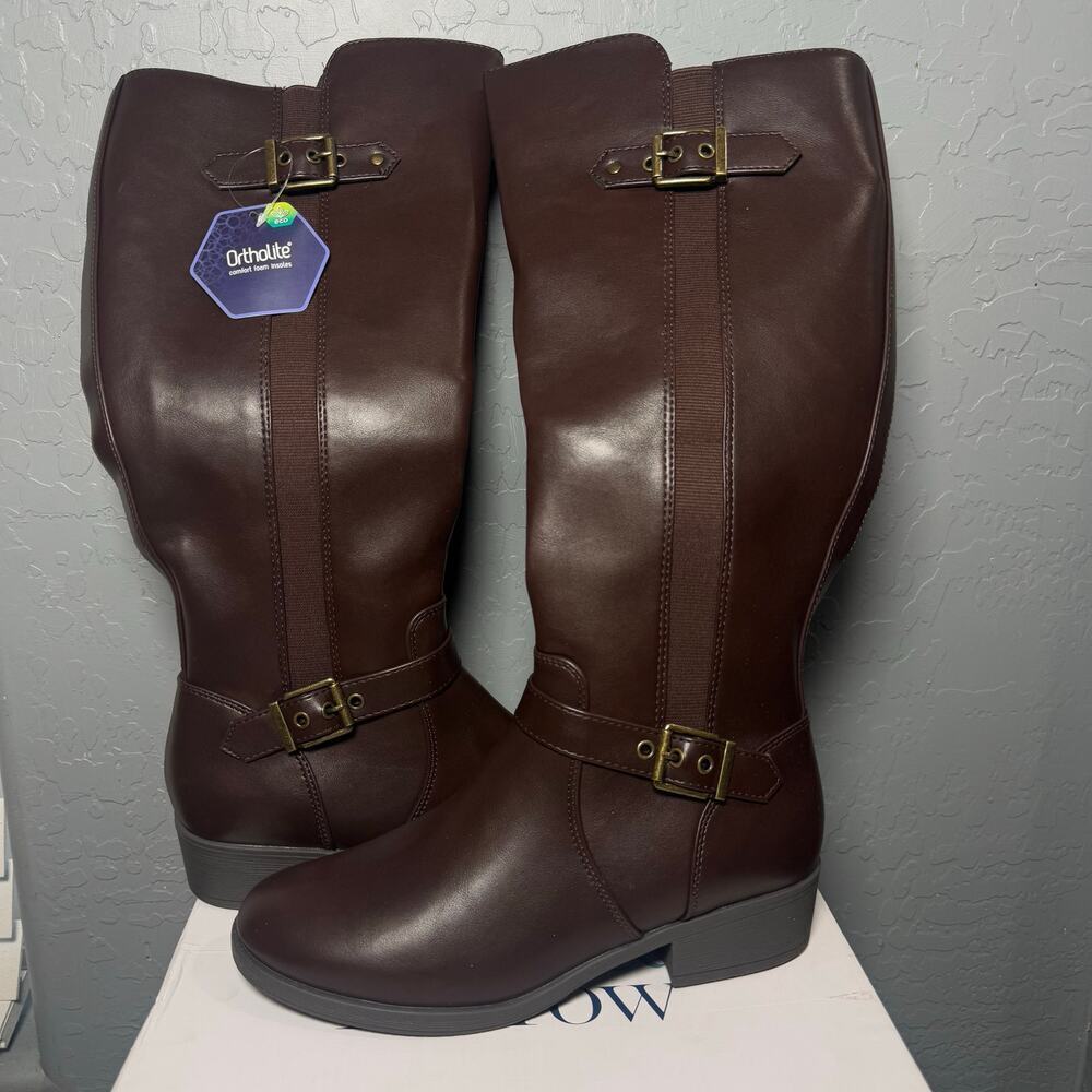 Croft & Barrow Uleen Women's Knee-High Riding Boots, Brown, US 8